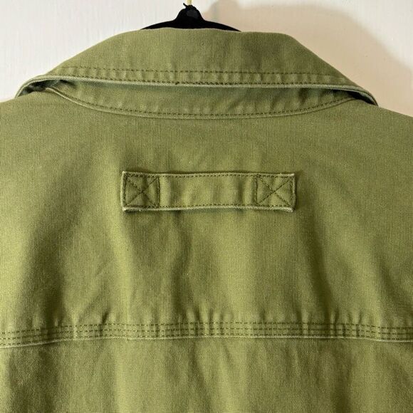 Duluth Trading Co. XL Tall olive green short sleeve canvas heavy duty shirt two - Picture 7 of 11